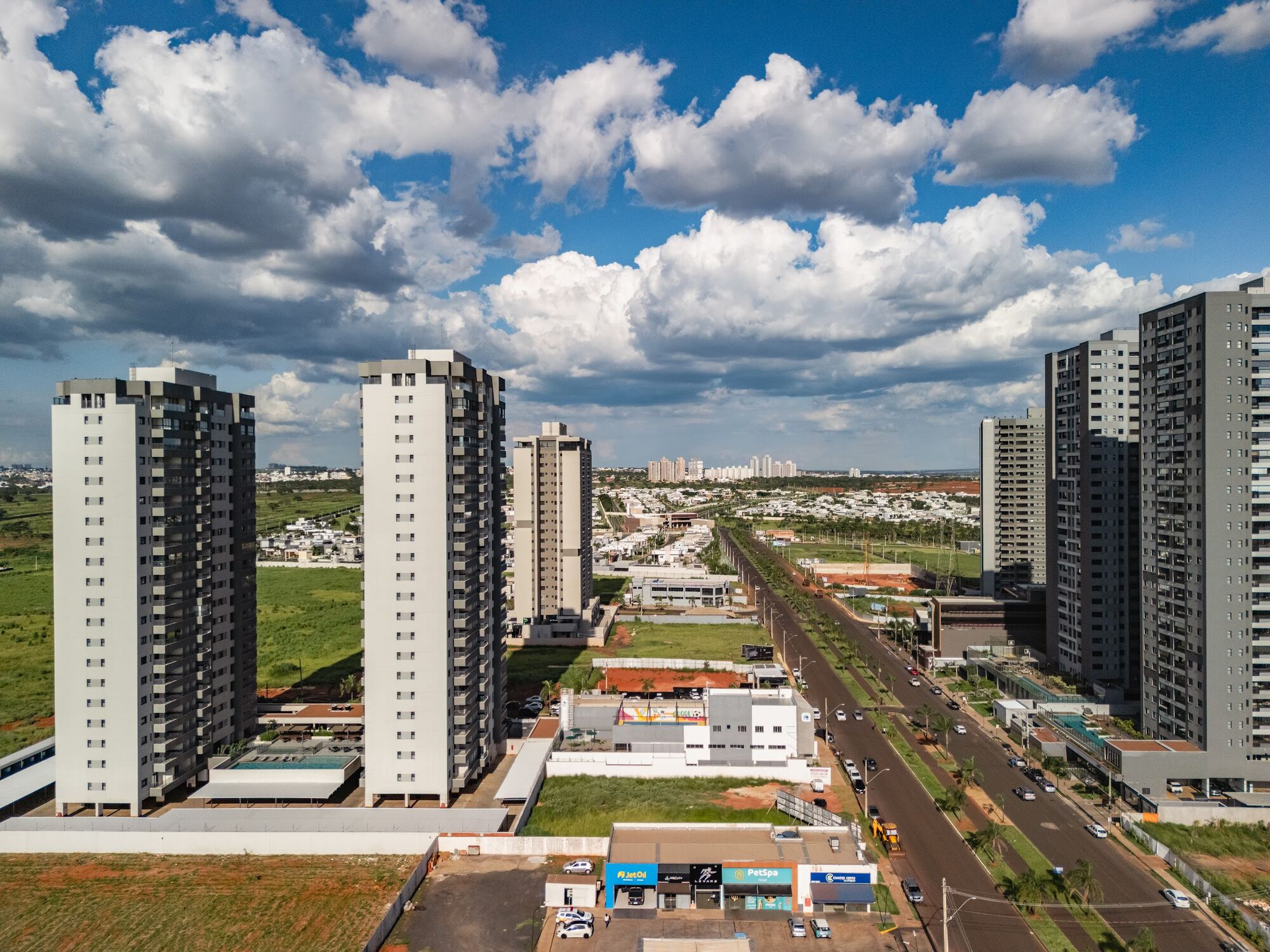 Vista aérea do Chess em Uberlândia