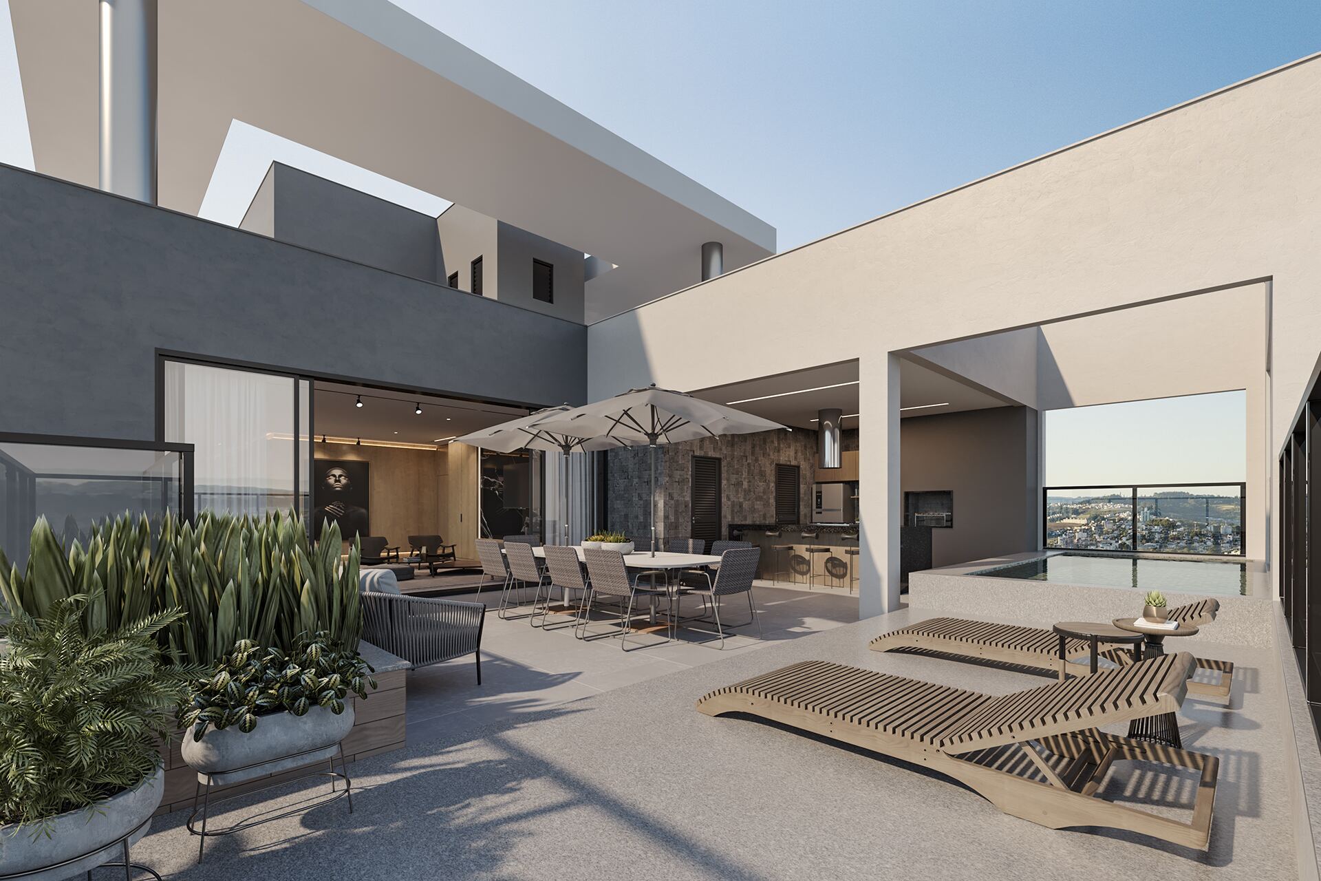 Terraço da penthouse do Duo
